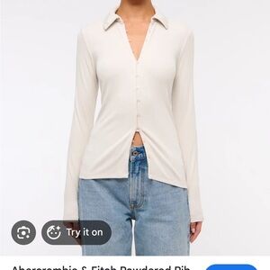 Abercrombie & Fitch Yellow Button-Down Shirt